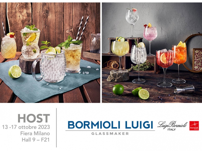 BORMIOLI PROTAGONISTA DI HOST CON LE SUE NOVIT DEDICATE AL SETTORE MIXOLOGY